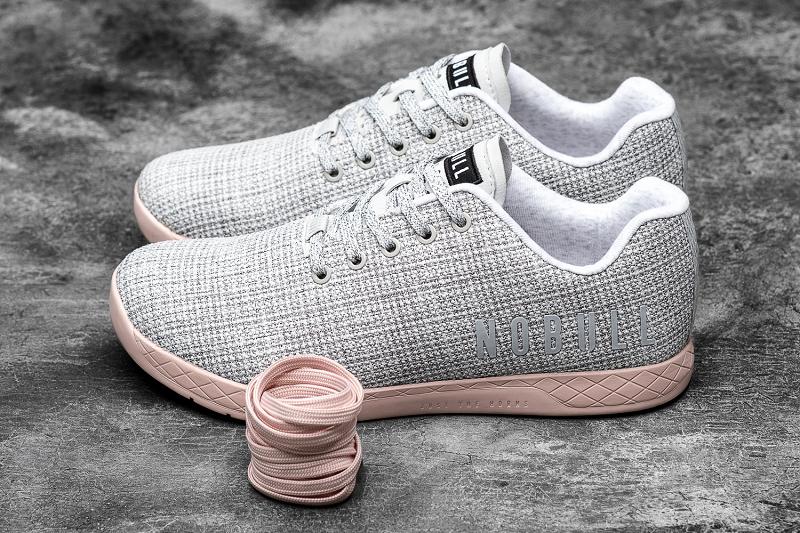 White / Rose Nobull Heather Dusty Women's Trainers | CA R1840V